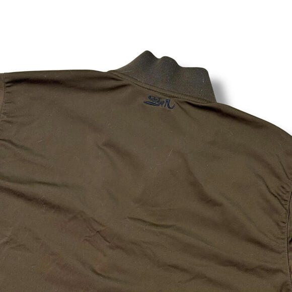 VTG Y2K Quicksilver Zip Up Track Jacket Men Size Large Green Striped Logo Skate - Picture 4 of 9